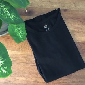 GAP the modern tee crewneck black slight stretch